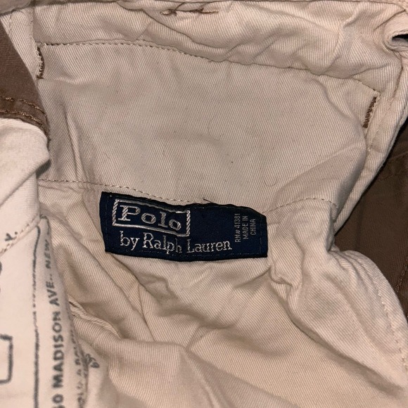 VTG Polo Ralph Lauren Brown Cargo Military Utility Shorts 36 Paratrooper - Picture 7 of 13